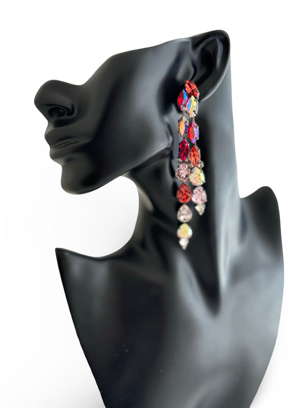 RUBY PINK OPAL DROP EARRINGS - AGSS