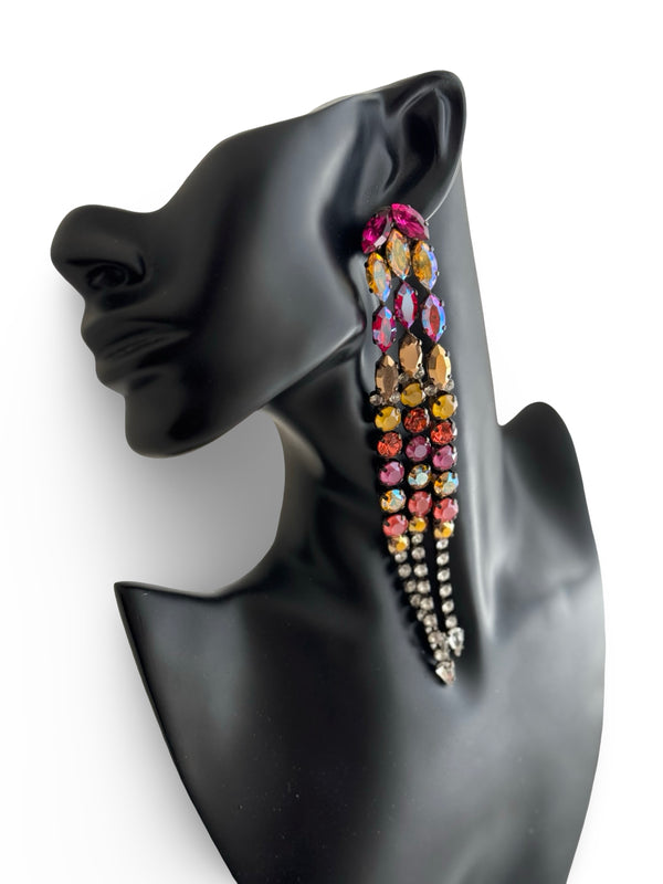 CHRYSILLIA PINK YELLOW EARRINGS - AGSS