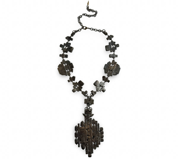 EMERALD CUBISM PENDANT NECKLACE - AGSS
