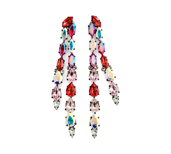 RUBY PINK OPAL DROP EARRINGS - AGSS