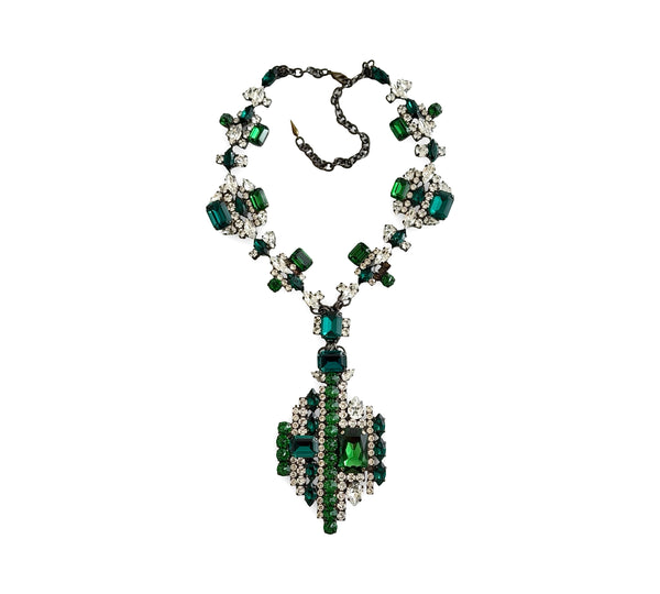 EMERALD CUBISM PENDANT NECKLACE - AGSS