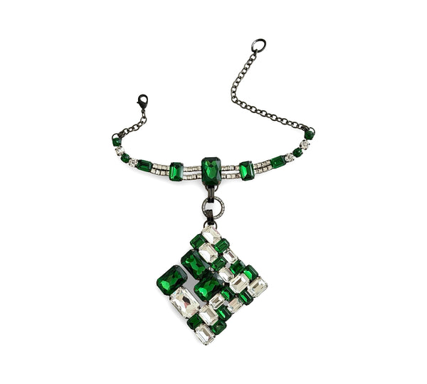 EMERALD LABYRINTH PENDANT CHOKER - AGSS