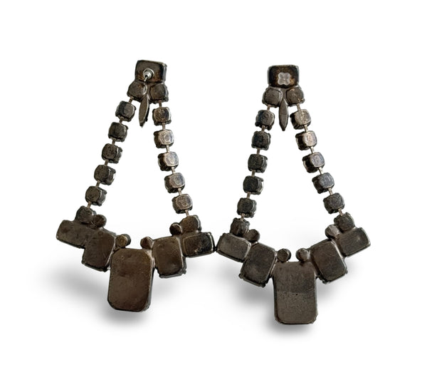 EMERALD TRIANGLE CHANDELIERS EARRINGS - AGSS