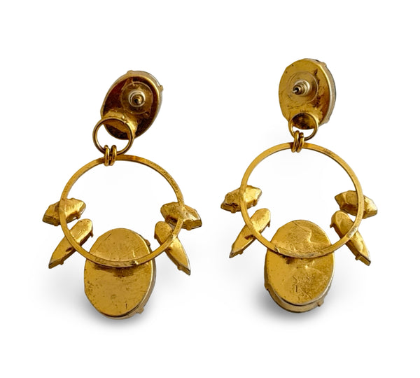 GOLD TRIBAL GOLD HOOP EARRINGS - AGSS