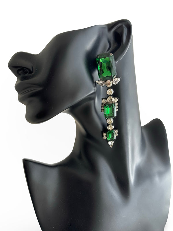 EMERALD KRIS DROP EARRINGS - AGSS