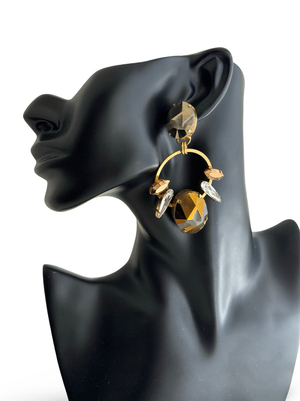 GOLD TRIBAL GOLD HOOP EARRINGS - AGSS