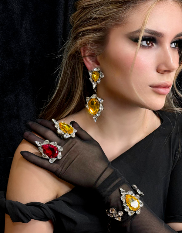 Dynasty Satine Powder Yellow Ring