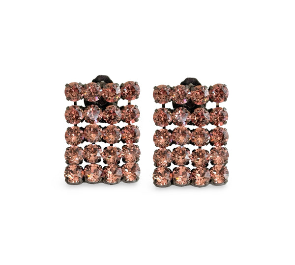 TASIA ANTIQUE PINK CRYSTAL STUDS - SS26JU