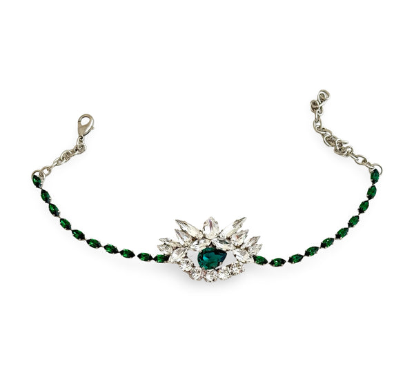 CRYSTAL EYE EMERALD CHOKER - SS26JU