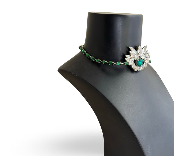 CRYSTAL EYE EMERALD CHOKER - SS26JU