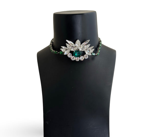 CRYSTAL EYE EMERALD CHOKER - SS26JU