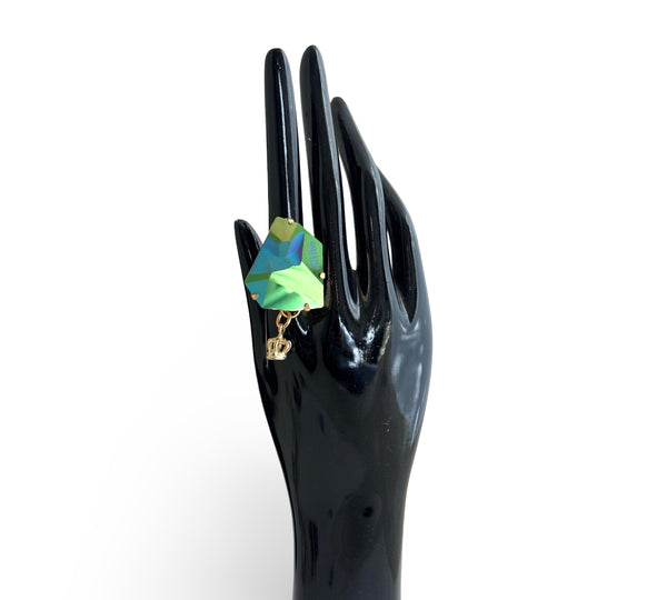 METALLIC GREEN RING - SS26JU