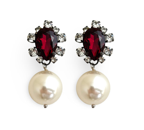 CRYSTAL MIDNIGHT MUSE WINE PEARL DROPS - SS26JU