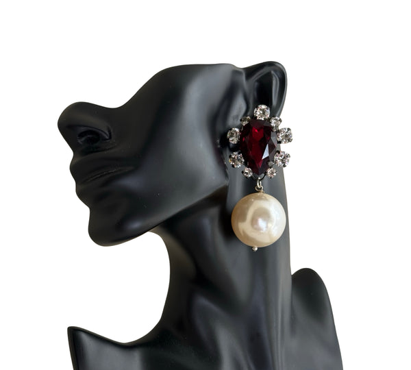 CRYSTAL MIDNIGHT MUSE WINE PEARL DROPS - SS26JU