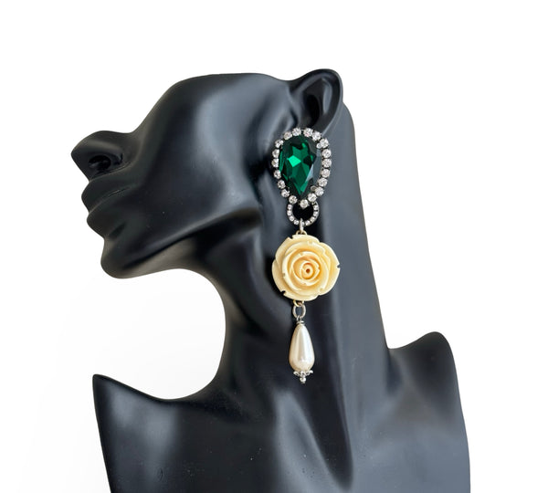 CRYSTAL ROSE PEARL DROPS - SS26JU