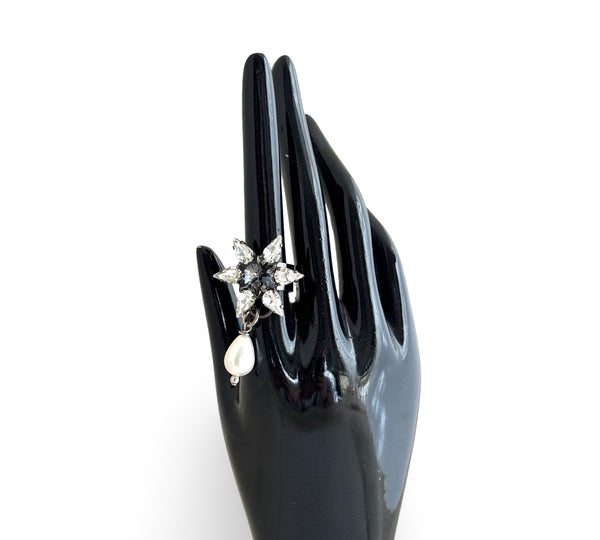 STAR & PEARL SMALL RING - SS26JU