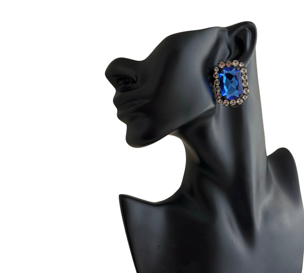 CRYSTAL SAPPHIRE ANNE STUDS - SS26JU