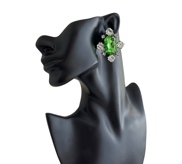 CRYSTAL PERIDOT JORDYN STUDS - SS26JU