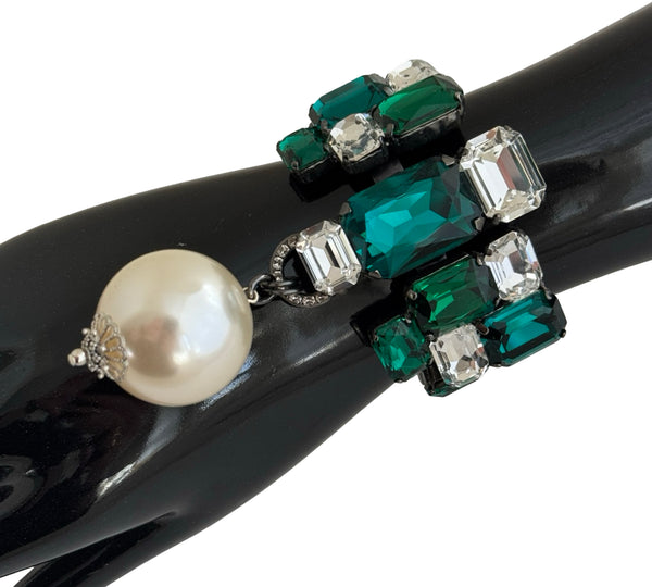 CRYSTAL EMERALD CUBISM DYNASTY CUFF - SS26JU