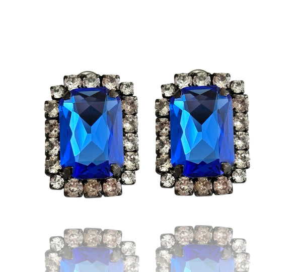 CRYSTAL SAPPHIRE ANNE STUDS - SS26JU