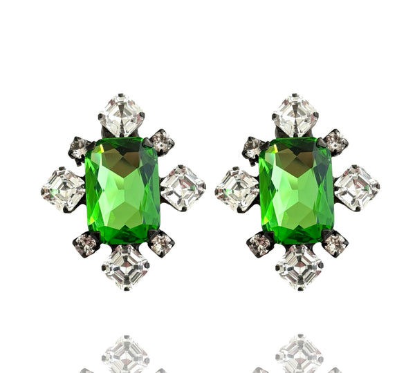 CRYSTAL PERIDOT JORDYN STUDS - SS26JU