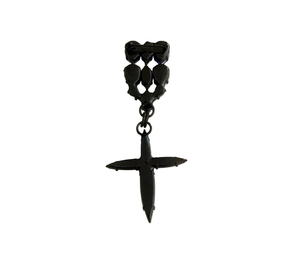 SAPPHIRE CROSS MEDAL BROOCH - SS26JU