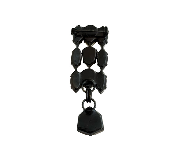 CITRINE VELVET MEDAL BROOCH - SS26JU