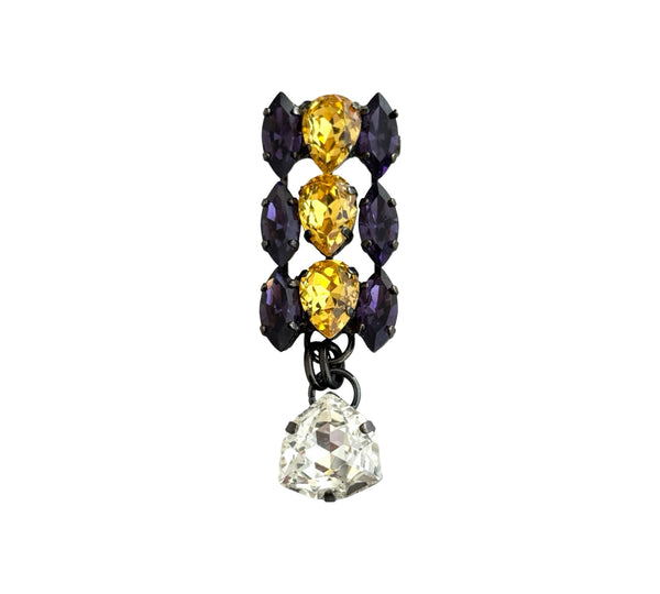 CITRINE VELVET MEDAL BROOCH - SS26JU