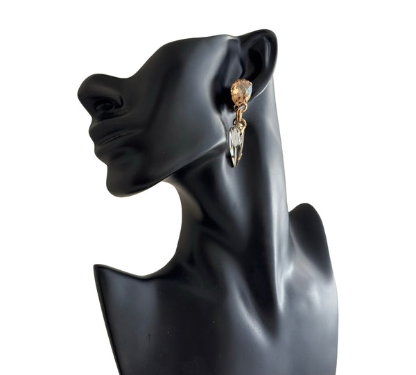 CRYSTAL MIA GOLD DROPS - SS26JU