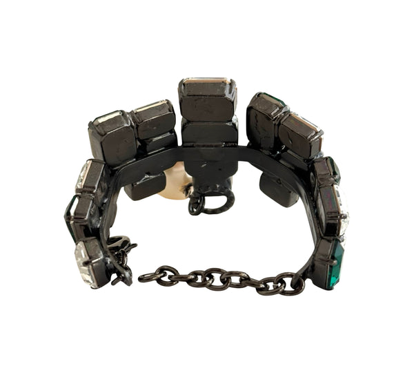 CRYSTAL EMERALD CUBISM DYNASTY CUFF - SS26JU