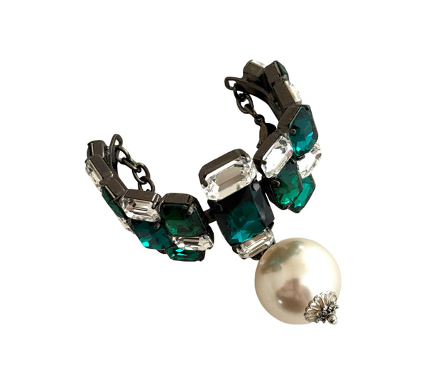 CRYSTAL EMERALD CUBISM DYNASTY CUFF - SS26JU