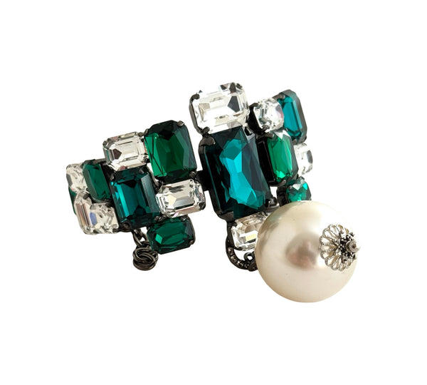 CRYSTAL EMERALD CUBISM DYNASTY CUFF - SS26JU
