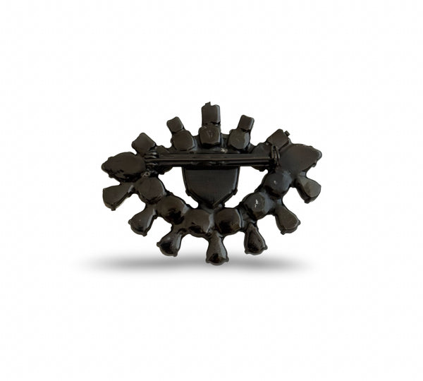 LUMIERE CRYSTAL PEARL EYE BROOCH