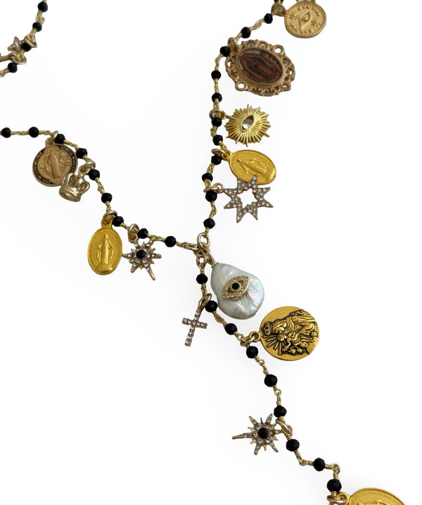 GYPSY MADONNA JET LOURDES ROSARY