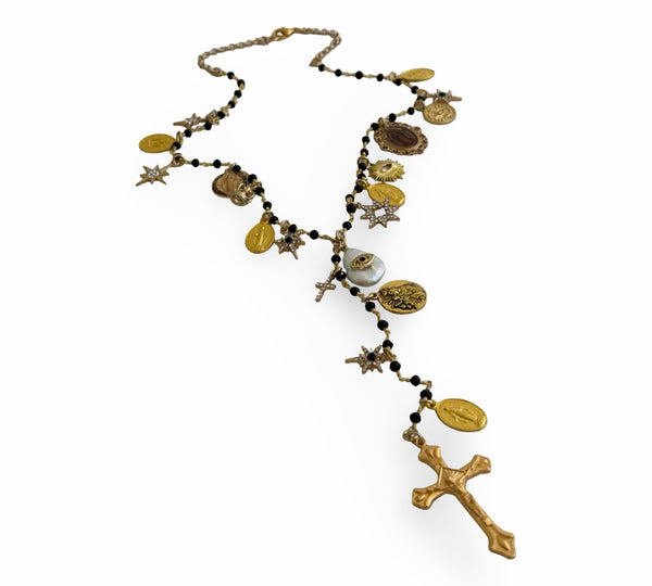 GYPSY MADONNA JET LOURDES ROSARY