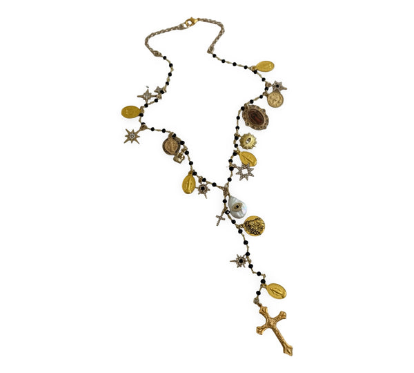 GYPSY MADONNA JET LOURDES ROSARY
