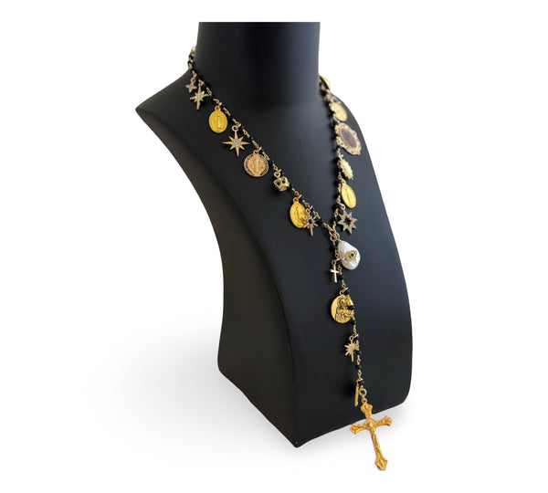 GYPSY MADONNA JET LOURDES ROSARY
