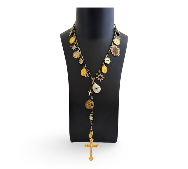 GYPSY MADONNA JET LOURDES ROSARY