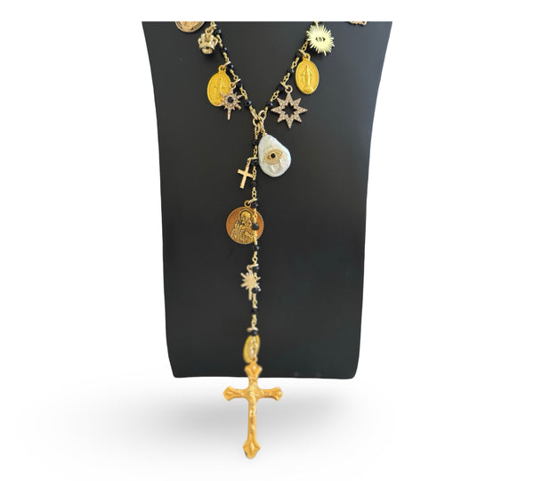 GYPSY MADONNA JET LOURDES ROSARY