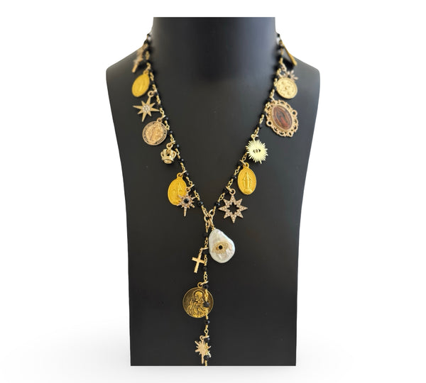 GYPSY MADONNA JET LOURDES ROSARY
