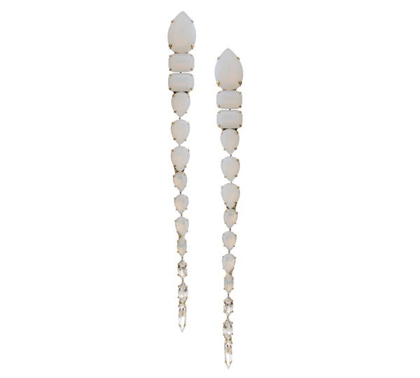 White Opal Serpentine Dynasty Earrings