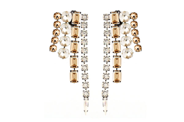 GOLDEN CHAMPAGNE CHANDELIERS EARRINGS - AGSS