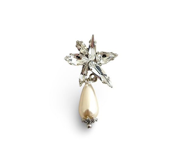BROOCH DYNASTY ASTERI & PEARL DROP PIN