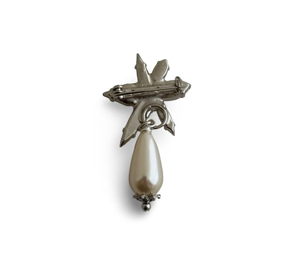 BROOCH DYNASTY ASTERI & PEARL DROP PIN