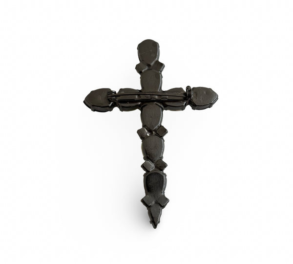 BROOCH DYNASTY MADONNA PERIDOT CROSS PIN