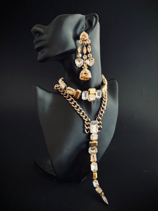 AURUM DYNASTY IMPERIAL TRIPLE DROP EARRINGS