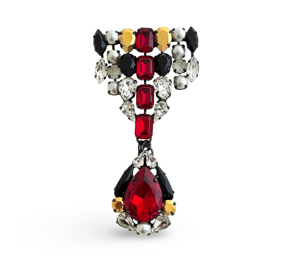 GRAND RUBY MUSE MEDAL BROOCH