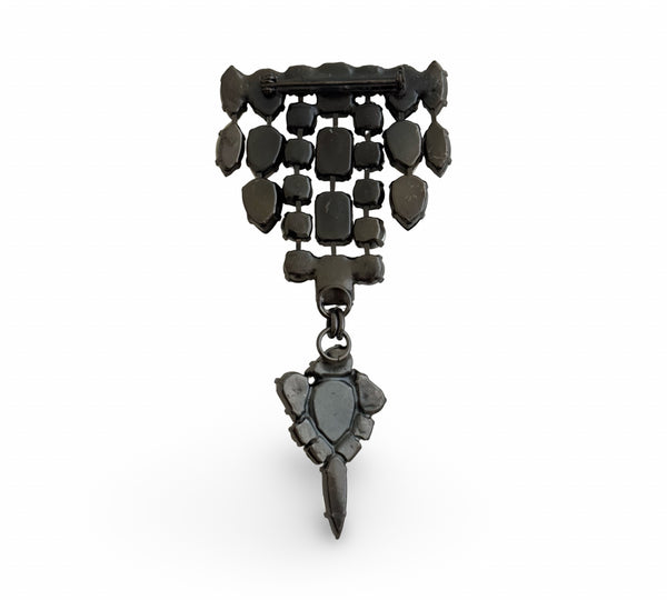 GRAND AURUM JET MUSE MEDAL BROOCH