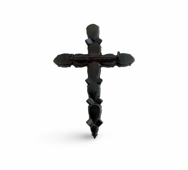 BROOCH DYNASTY MADONNA RUBY CROSS PIN