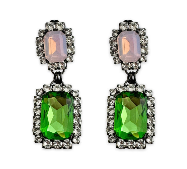 Dynasty Tiffany Peridot Rose Earrings